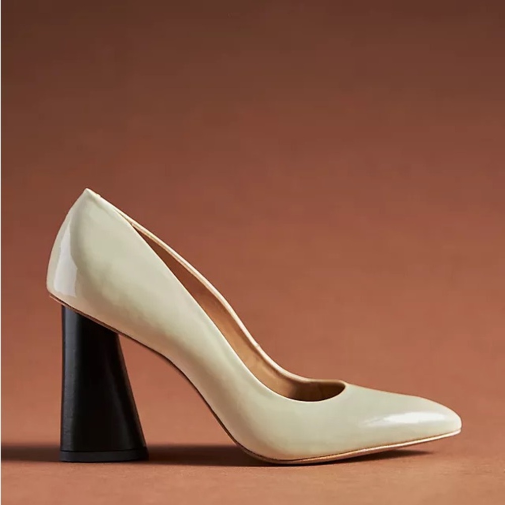Maeve Cream Modern Pump Heels